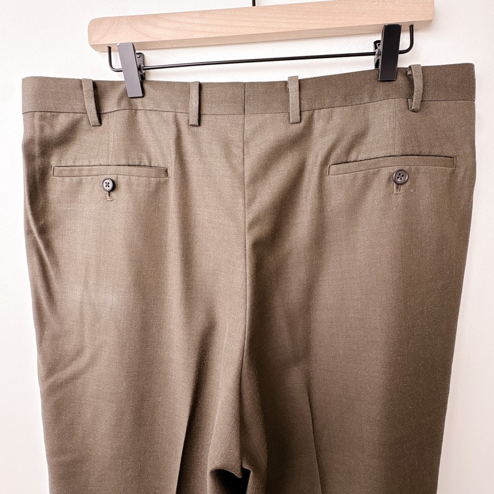VIntage Lauren Ralph Lauren Y2K Pleated Trousers Mens 38x34 Tan Cuffed - Picture 4 of 7